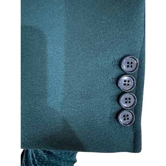 MICHAEL KORS Collection Chesterfield Wool Coat In Green sz. 0 - Picture 5 of 8